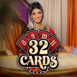 Official Live Casino logo: 32 Cards by Ezugi at Gambiva Casino
