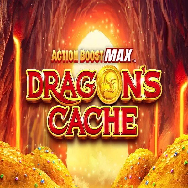 Action Boost Max Dragon's Cache slot visual from SpinPlay Games available on gambiva.eu.com