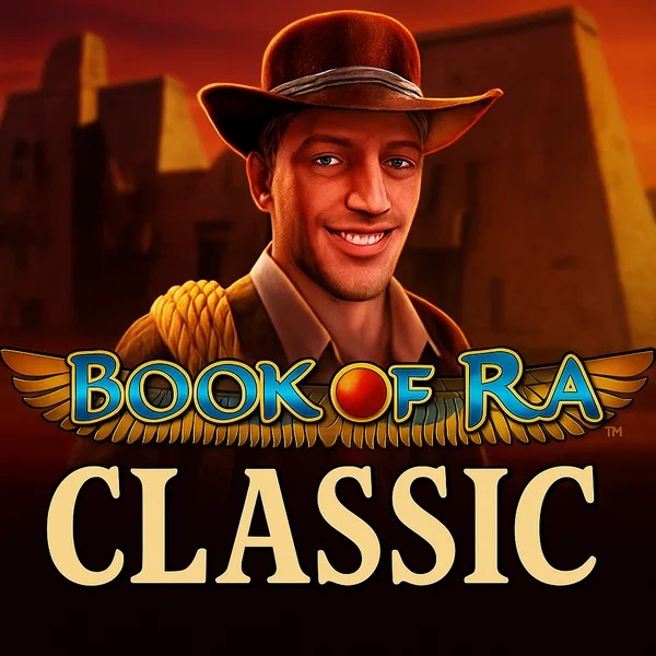Book of Ra Classic casino game by Novomatic – featured logo at Gambiva Casino