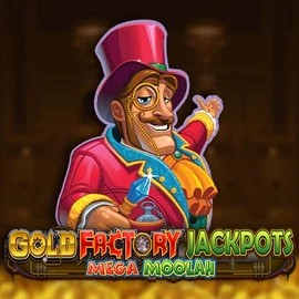 Enjoy Gold Factory Jackpots Mega Moolah by Aurum Signature Studios – logo hosted on gambiva.eu.com