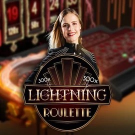 Lightning Roulette slot visual from Evolution available on gambiva.eu.com
